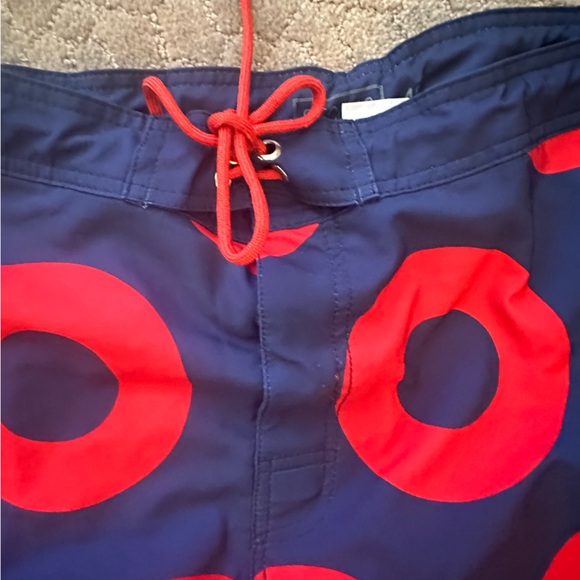 Phish band Fishman Doughnut Board Shorts Size 40 Brand=section 119Color Blue/Red - Picture 3 of 10